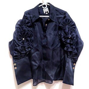 Edward Achour Paris Blouse Size 44 FR, 12 (XL) US - BRAND NEW